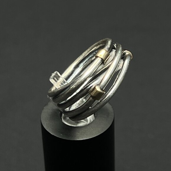 Pandora Two-Tone Rope Ring - Picture 3 of 5